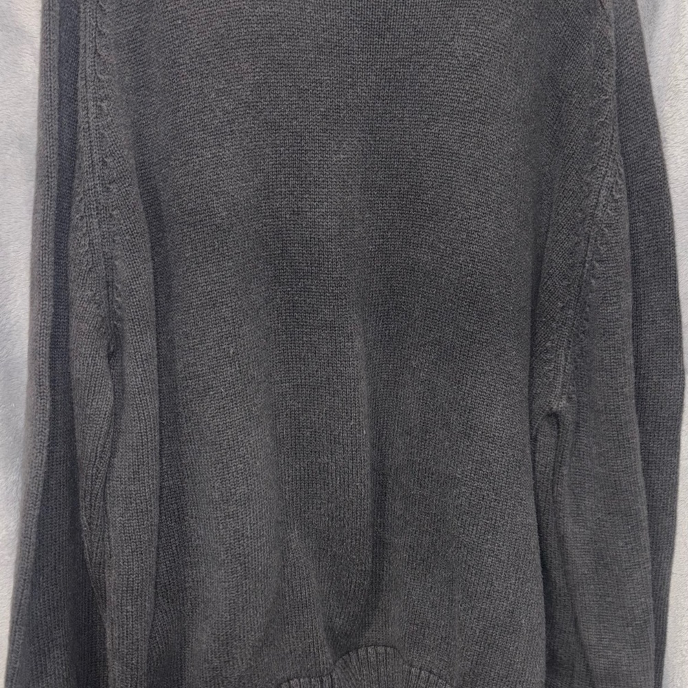 Lands' End Men's Charcoal Crewneck Sweater